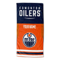 Edmonton Oilers Personalized Jersey Beach Towel