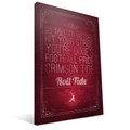 Alabama Crimson Tide 16" x 24" Song Canvas Print