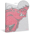Arkansas Razorbacks 16" x 16" Typo Canvas Print