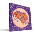Clemson Tigers 12" x 12" Born a Fan Canvas Print