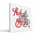 Nebraska Cornhuskers Happy Canvas Print
