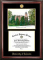 Colorado Buffaloes Gold Embossed Diploma Frame with Campus Images Lithograph