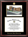 Kennesaw State Owls Gold Embossed Diploma Frame with Campus Images Lithograph