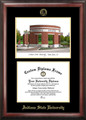 Indiana State Sycamores Gold Embossed Diploma Frame with Campus Images Lithograph