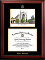 Boston Terriers Gold Embossed Diploma Frame with Campus Images Lithograph