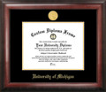 Michigan Wolverines Gold Embossed Diploma Frame