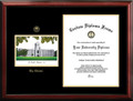Citadel Bulldogs Gold Embossed Diploma Frame with Campus Images Lithograph