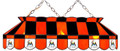 Florida Marlins MLB Team 40" Rectangular Stained Glass Shade