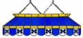 Michigan Wolverines 40" Stained Glass Pool Table Light