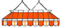 Tennessee Volunteers 40" Stained Glass Pool Table Light