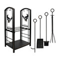 Houston Texans Fireplace Wood Holder & Tool Set