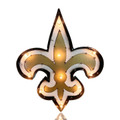 New Orleans Saints Logo Lighted Recycled Metal Sign
