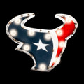 Houston Texans Logo Lighted Recycled Metal Sign
