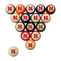Nebraska Cornhuskers Retro Billiard Ball Set
