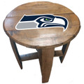 Seattle Seahawks Oak Barrel Table