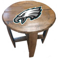 Philadelphia Eagles Oak Barrel Table
