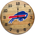 Buffalo Bills Oak Barrel Clock