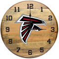 Atlanta Falcons Oak Barrel Clock