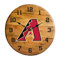 Arizona Diamondbacks Oak Barrel Clock