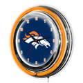 Denver Broncos 14" Neon Clock