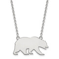 California Golden Bears 10k White Gold Large Pendant Necklace