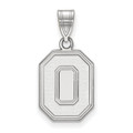 Ohio State Buckeyes 10k White Gold Medium Pendant