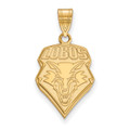 New Mexico Lobos 10k Yellow Gold Large Pendant
