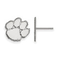 Clemson Tigers 14k White Gold Dangle Ball Earrings