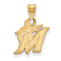 Miami Marlins 14k Yellow Gold Small Pendant