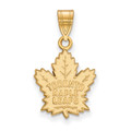 Toronto Maple Leafs Sterling Silver Gold Plated Medium Pendant