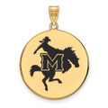McNeese State Cowboys Sterling Silver Gold Plated Extra Large Pendant