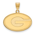Georgia Bulldogs NCAA Sterling Silver Gold Plated Medium Pendant