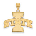 Iowa State Cyclones NCAA Sterling Silver Gold Plated Large Pendant