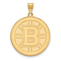 Boston Bruins Sterling Silver Gold Plated Extra Large Pendant