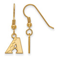 Arizona Diamondbacks Sterling Silver Gold Plated Extra Small Dangle Earrings