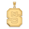 North Carolina State Wolfpack NCAA Sterling Silver Gold Plated Extra Large Pendant