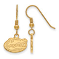 Florida Gators NCAA Sterling Silver Gold Plated Extra Small Dangle Earrings
