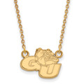 Gonzaga Bulldogs Sterling Silver Gold Plated Small Pendant Necklace
