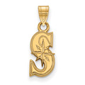 Seattle Mariners Sterling Silver Gold Plated Small Pendant
