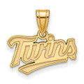 Minnesota Twins Logo Art Sterling Silver Gold Plated Small Pendant