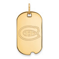 Montreal Canadiens Sterling Silver Gold Plated Small Dog Tag