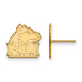 Northern Illinois Huskies Sterling Silver Gold Plated Small Post Earrings