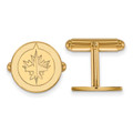 Winnipeg Jets Sterling Silver Gold Plated Cuff Links