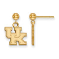 Kentucky Wildcats Sterling Silver Gold Plated Dangle Ball Earrings