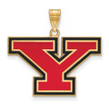 Youngstown State Penguins Sterling Silver Gold Plated Large Enameled Pendant