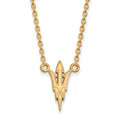 Arizona State Sun Devils NCAA Sterling Silver Gold Plated Large Pendant Necklace