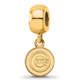 Chicago Cubs Sterling Silver Gold Plated Extra Small Dangle Bead
