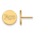 Tampa Bay Rays Sterling Silver Gold Plated Disc Earrings