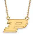 Purdue Boilermakers NCAA Sterling Silver Gold Plated Small Pendant Necklace