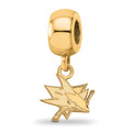 San Jose Sharks Sterling Silver Gold Plated Extra Small Dangle Bead